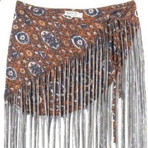 RCVA NWOT Swim Cover Up Sarong Batik Fringe
